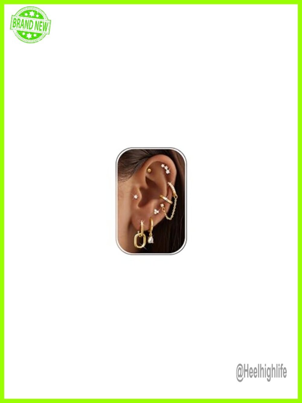 Hypoallergenic Gold Plated Hoop Earring Stacks for Women
